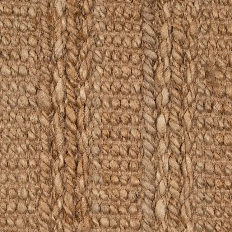 8' X 10' Beige Hand Woven Non Skid Area Rug