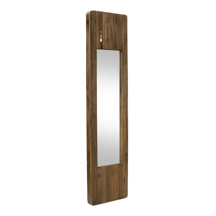 40" Brown Wood Framed Accent Mirror