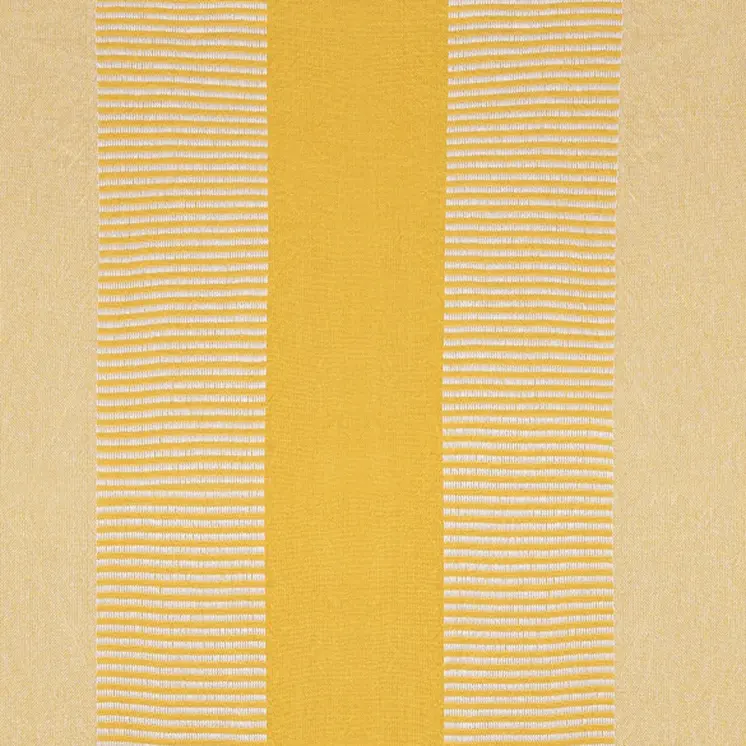 50" X 60" Yellow Woven Cotton Striped Throw Blanket with Tassels