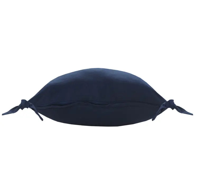 20" Navy Blue Cotton Throw Pillow