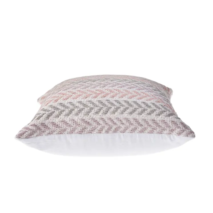18" Purple and White Throw Pillow