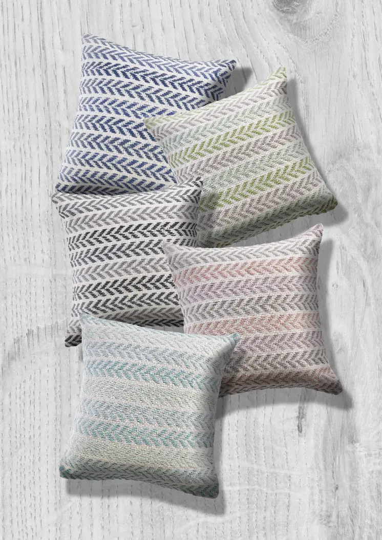 18" Purple and White Throw Pillow
