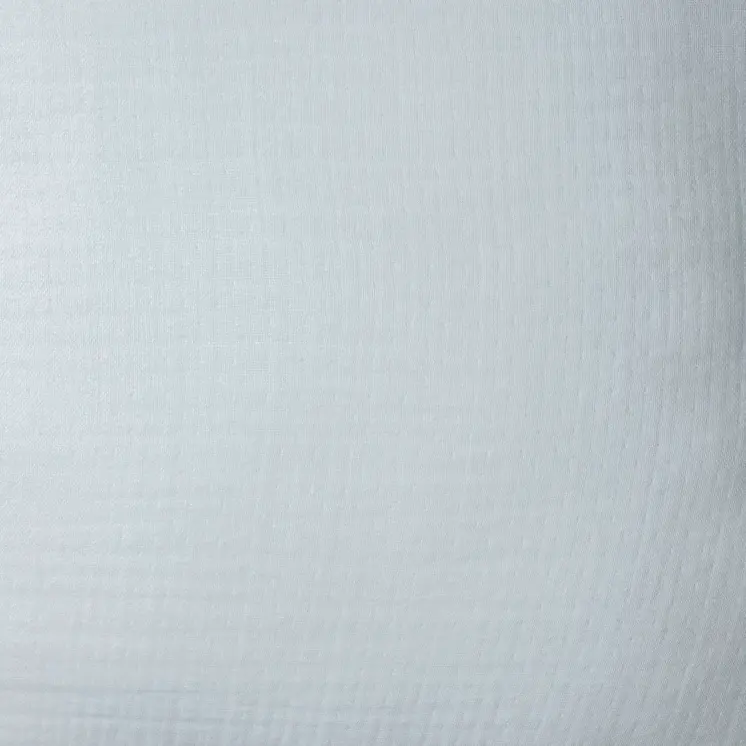 20" X 20" White And Blue 100% Cotton Zippered Pillow