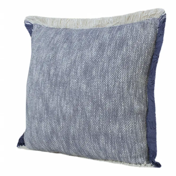 20" Blue and White Throw Pillow