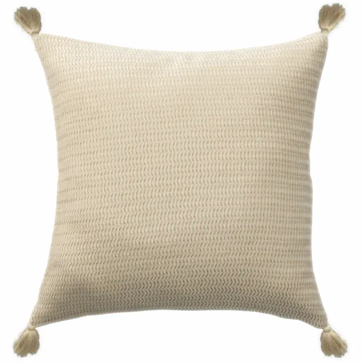 18" Beige Throw Pillow