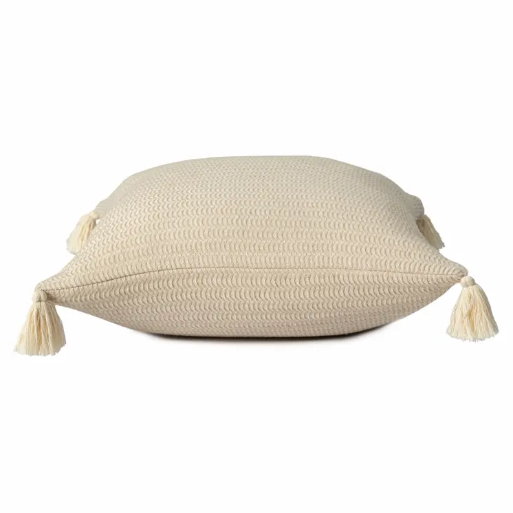 18" Beige Throw Pillow