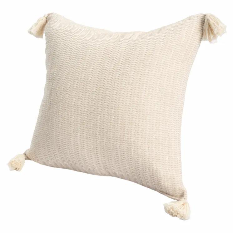 18" Beige Throw Pillow