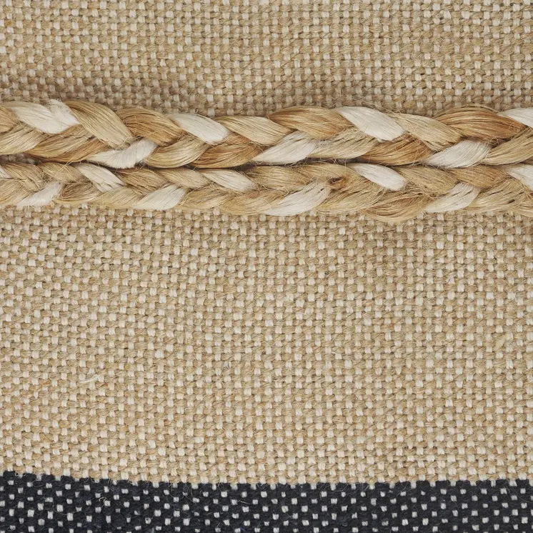 24" Denim Blue Jute Throw Pillow