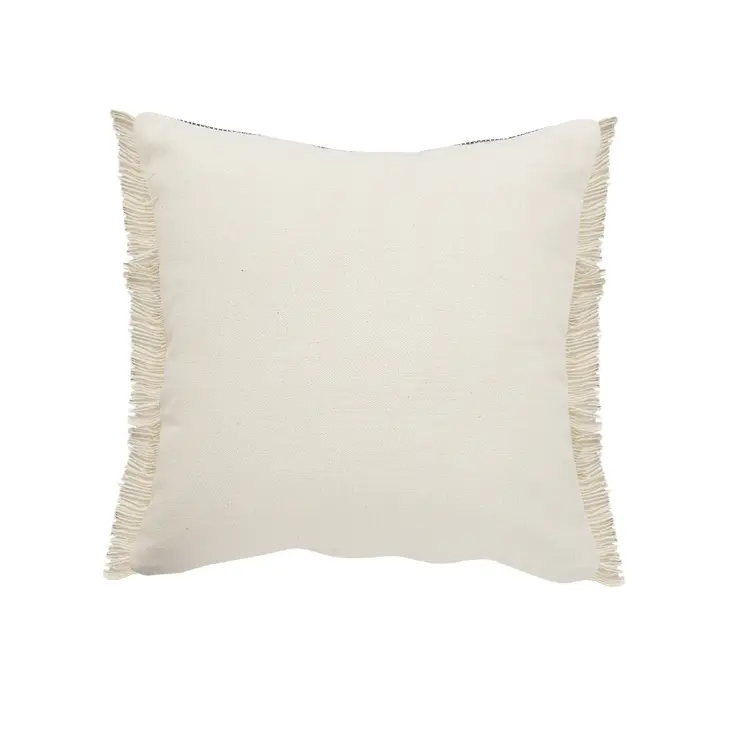 24" Denim Blue Jute Throw Pillow