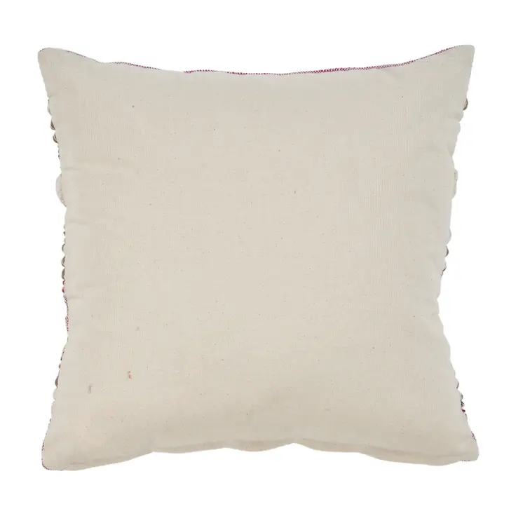 18" Pink and Ivory Throw Pillow