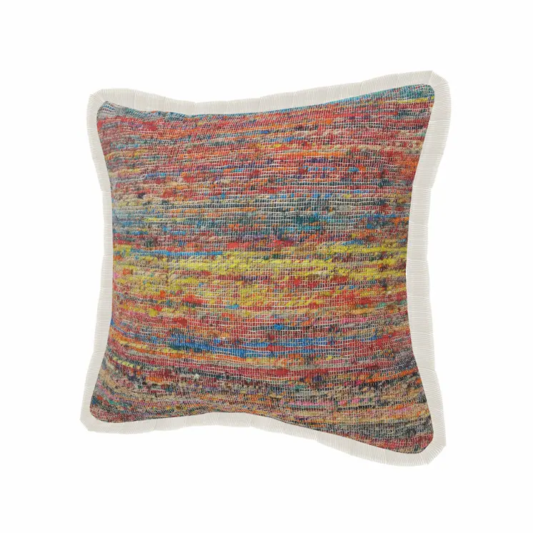 20" Blue and Red Throw Pillow