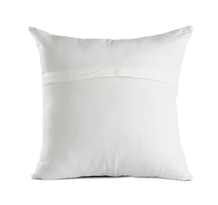 20" X 20" Pink And Off-White 100% Cotton Patchwork Zippered Pillow