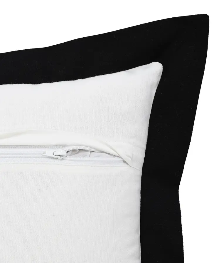 20" Black and White Throw Pillow