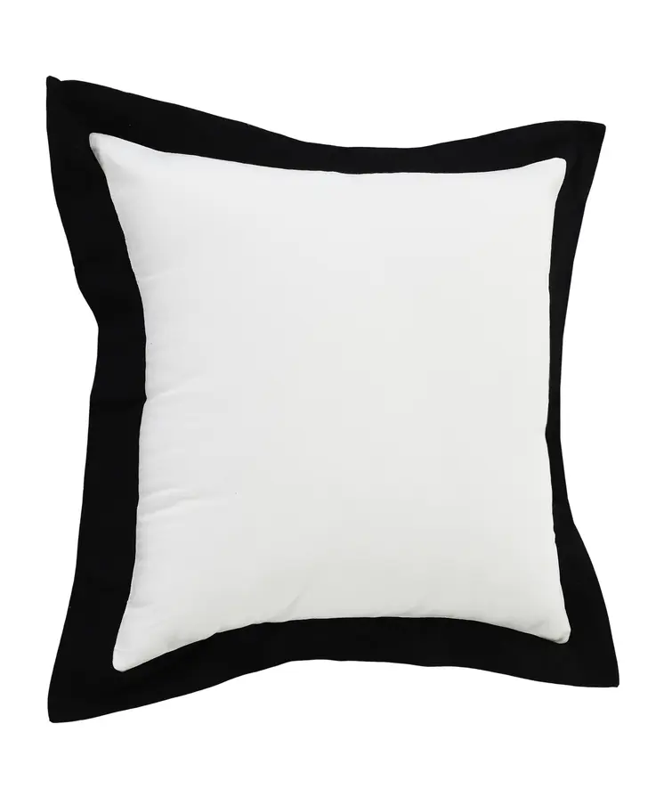 20" Black and White Throw Pillow