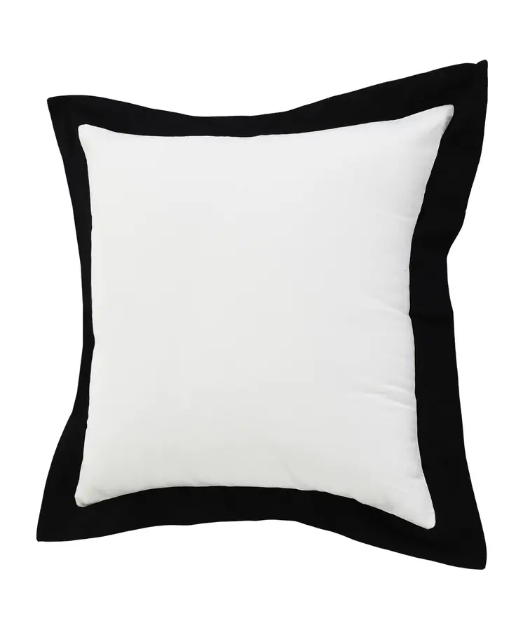 20" Black and White Throw Pillow