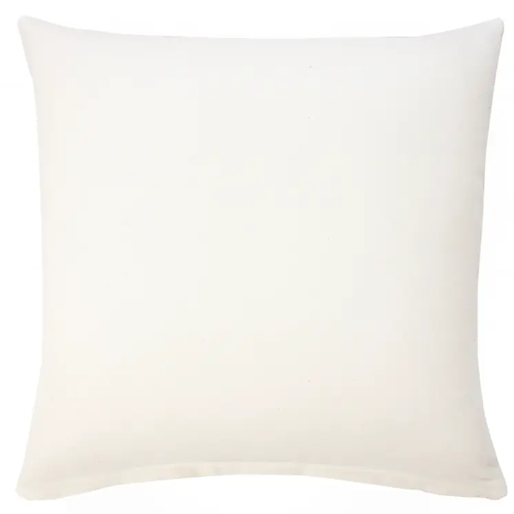 20" X 20" Dark Blue And White 100% Cotton Floral Zippered Pillow