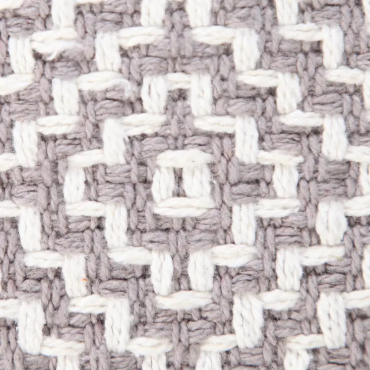 20" Gray And White Cotton Diamond Throw Pillow