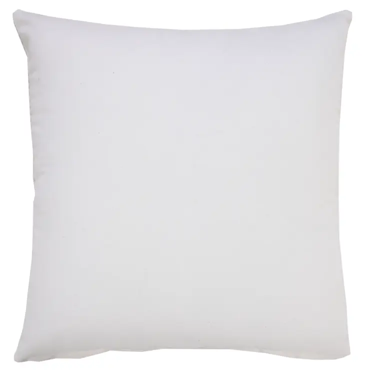20" X 20" Beige And White 100% Cotton Striped Zippered Pillow