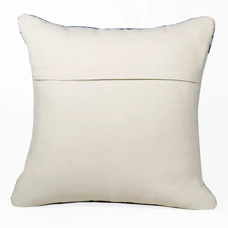 20" Blue and White Throw Pillow