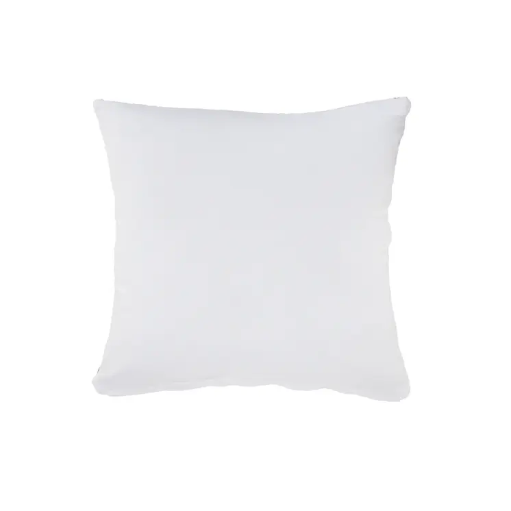 20" X 20" Orange And White 100% Cotton Striped Zippered Pillow