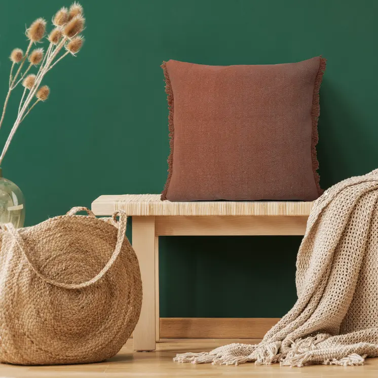 20" Brown Throw Pillow
