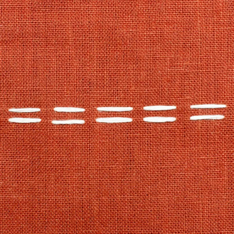 20" X 20" Rust Linen Striped Zippered Pillow