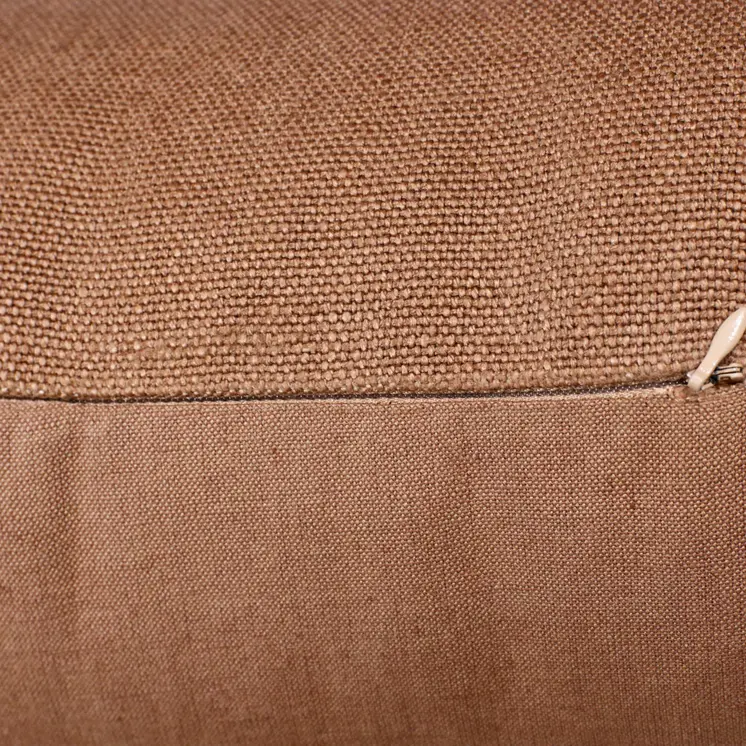 20" Brown Linen Throw Pillow