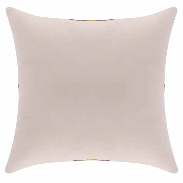 20" X 20" Rust And Off-White 100% Cotton Geometric Zippered Pillow