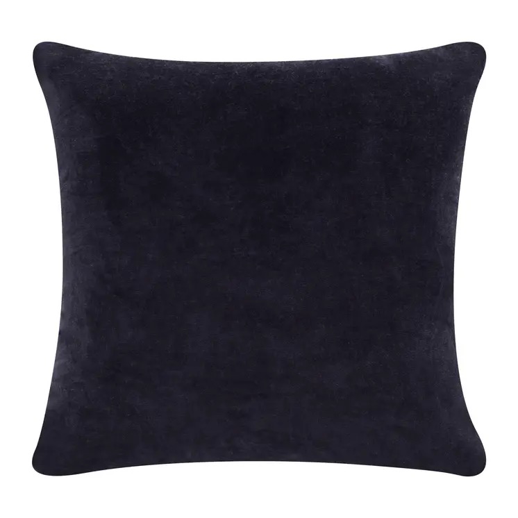 20" Black Cotton Throw Pillow