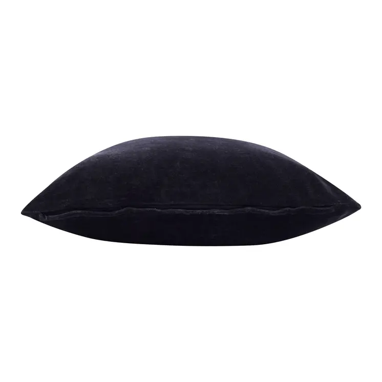 20" Black Cotton Throw Pillow