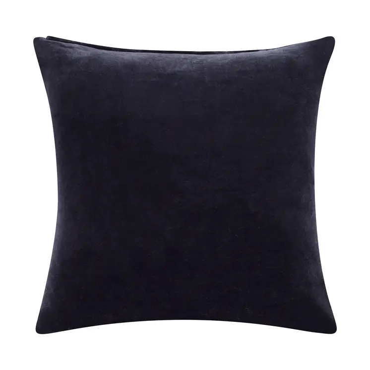 20" Black Cotton Throw Pillow