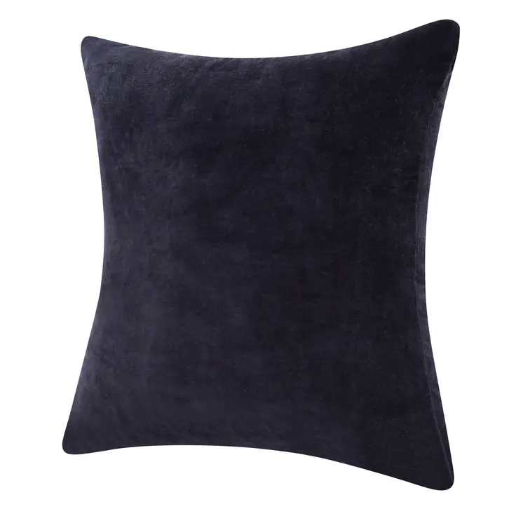 20" Black Cotton Throw Pillow