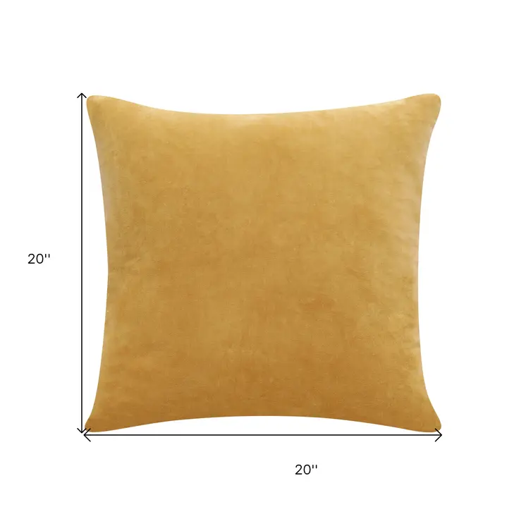 20" Yellow Throw Pillow