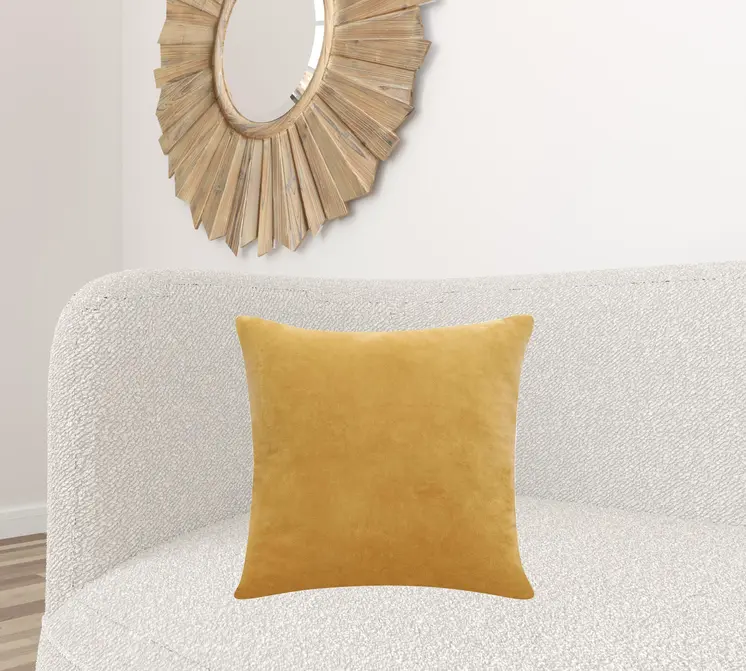 20" Yellow Throw Pillow