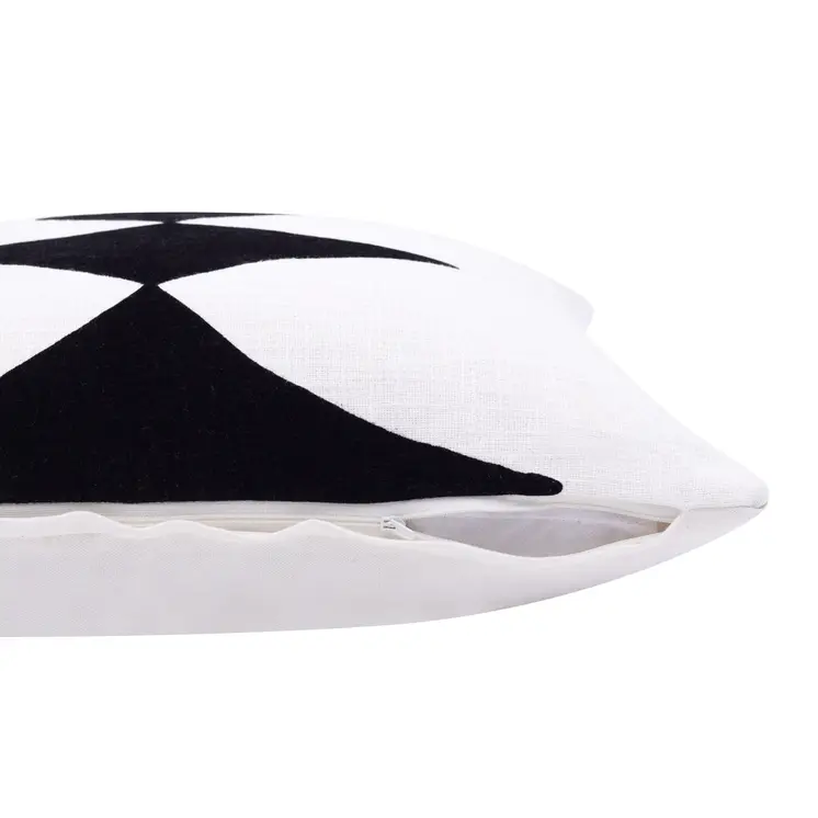 20" Black and White Throw Pillow