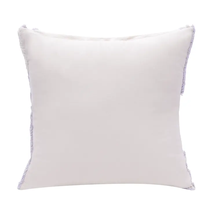 22" Purple and White Geometric Cotton Throw Pillow With Texture