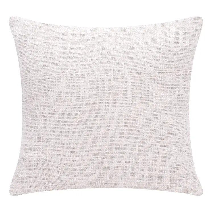 24" Black and Ivory Throw Pillow