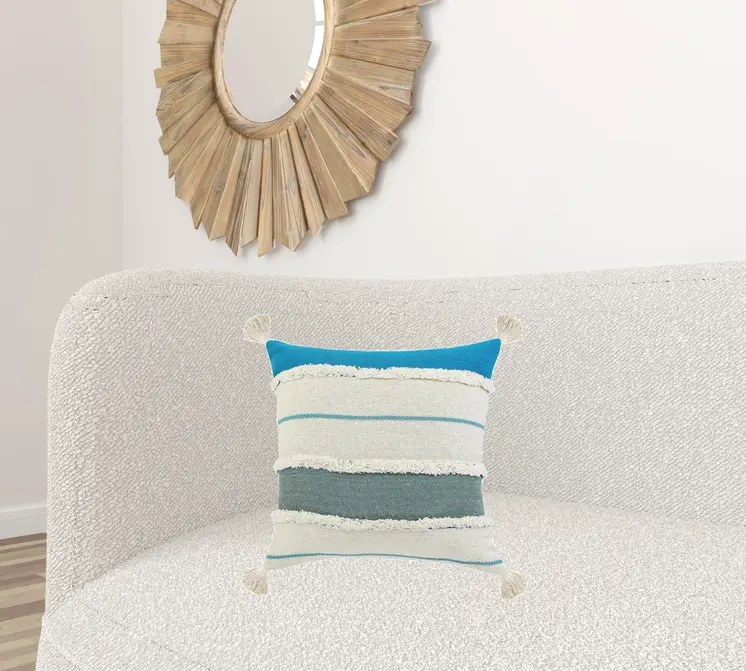 20" Turquoise Throw Pillow