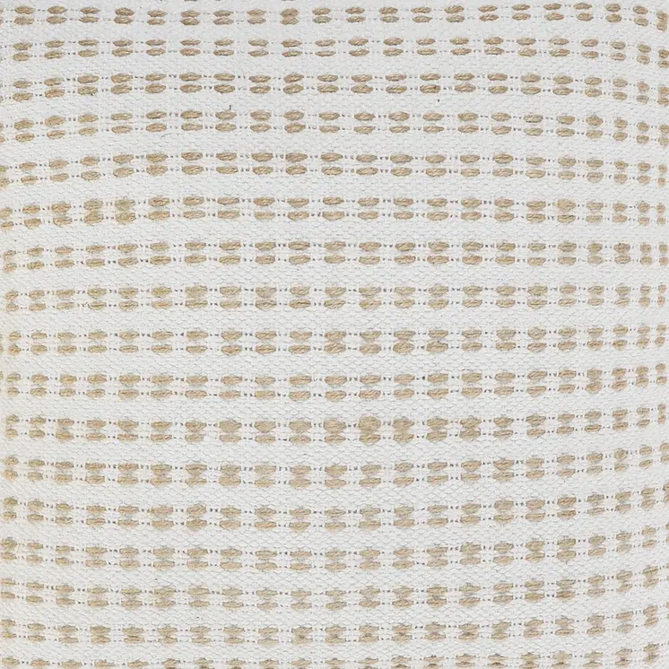20" X 20" Ivory And Tan 100% Cotton Geometric Zippered Pillow