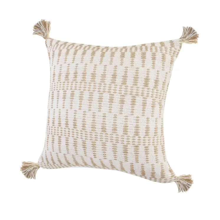 20" Ivory Throw Pillow