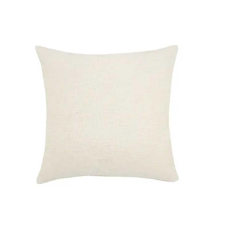 26" X 26" Ivory 100% Cotton Zippered Pillow