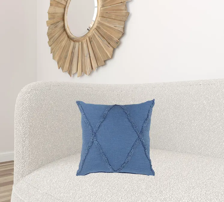 18" Cobalt Throw Pillow