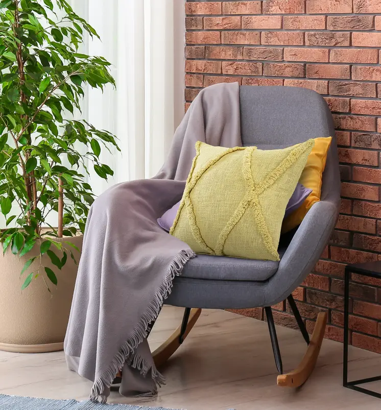20" Yellow Throw Pillow