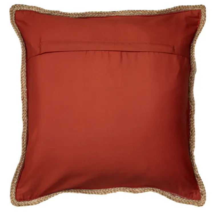 20" Red Cotton Throw Pillow
