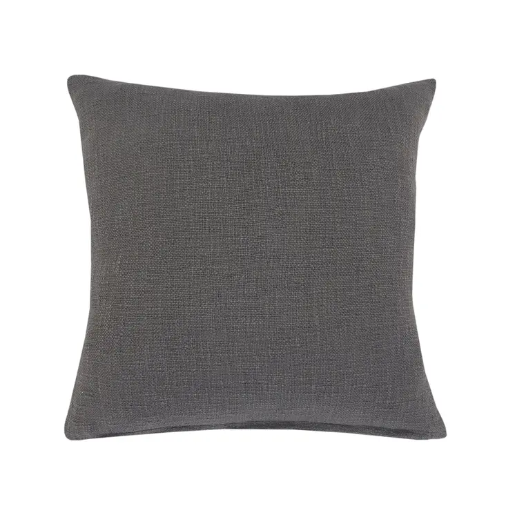 20" Gray Cotton Throw Pillow