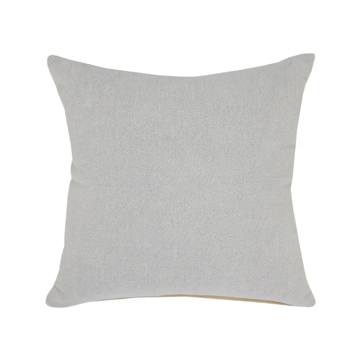 20" Gray Cotton Throw Pillow