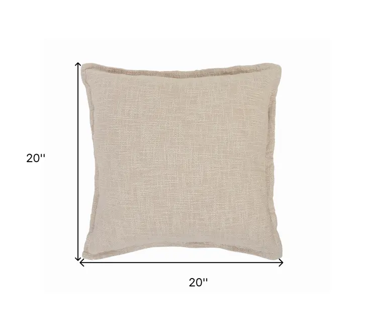 20" X 20" Birch 100% Cotton Zippered Pillow