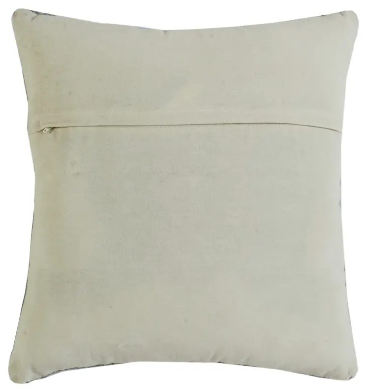 20" X 20" Gray Black Yellow And Ivory 100% Cotton Geometric Zippered Pillow