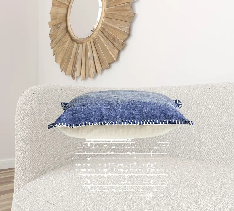 24" Blue Throw Pillow