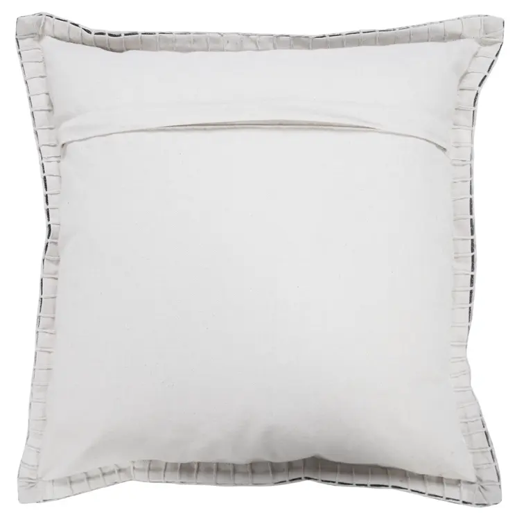 20" Black Cotton Throw Pillow